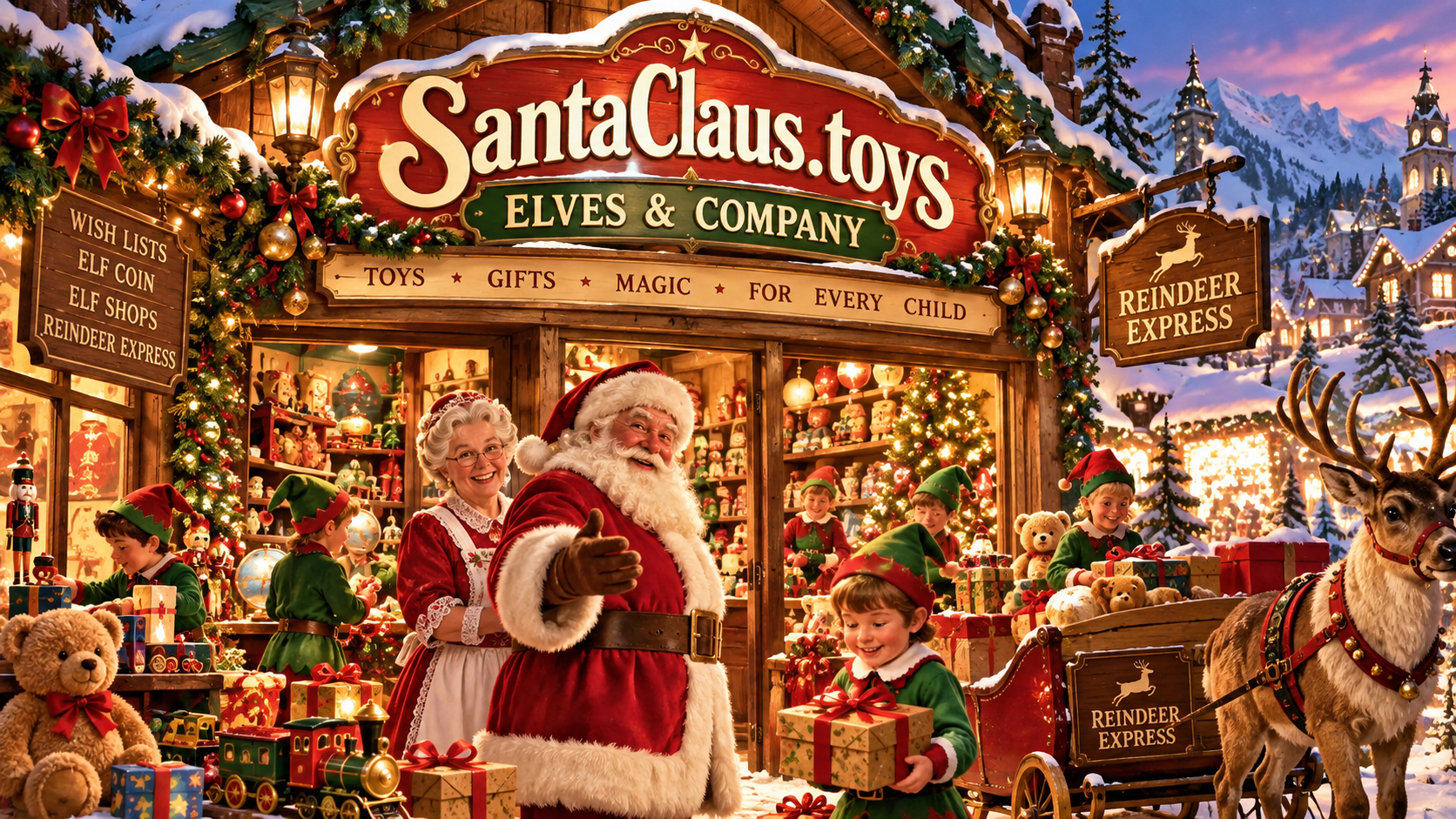 Christmas morning filled with holiday wonder